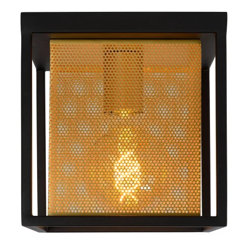 Светильник потолочный Sansa 21122/01/30 Lucide чёрный матовый золото 1 лампа, основание чёрное в стиле современный  фото 3
